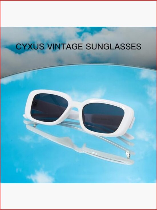 Retro Rectangle Sunglasses UV400 Protection PC Frame Lightweight Unisex Vintage